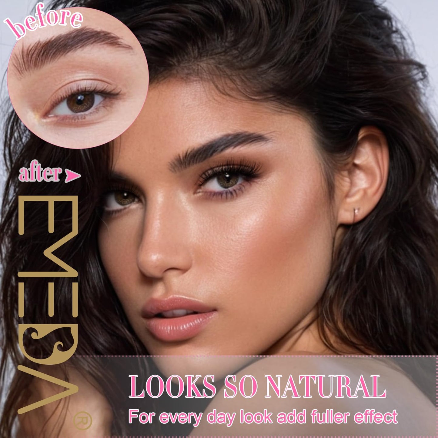 False Eyelashes Natural Look 14mm Long Wispy Lashes Strip Clear Band 14 Pairs 3D Faux Mink Fluffy Cat Eye Fake Lashes Soft Lightweight Pestañas Postizas Naturales by EMEDA(FF4)