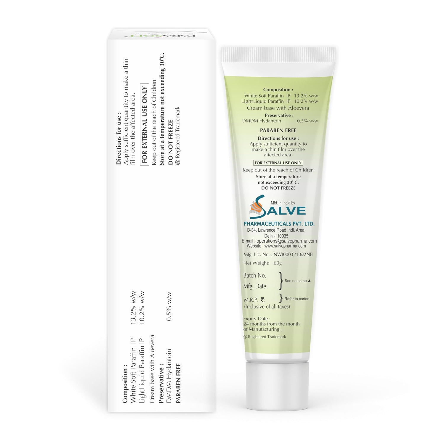 Parasoft Cream for Dry & Dehydrated Skin Intense Moisturizer, Nourishing Cold Cream & Winter Cream Goodness of Aloe vera for both Men & Women - 60GM (Pack of 4)