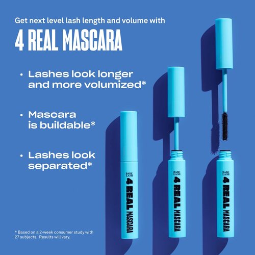 Babe Original 4 Real Mascara Black for Volume, Length, and Lift in Eyelashes, Defined & Flutterly Look, Vegan & Cruelty-Free