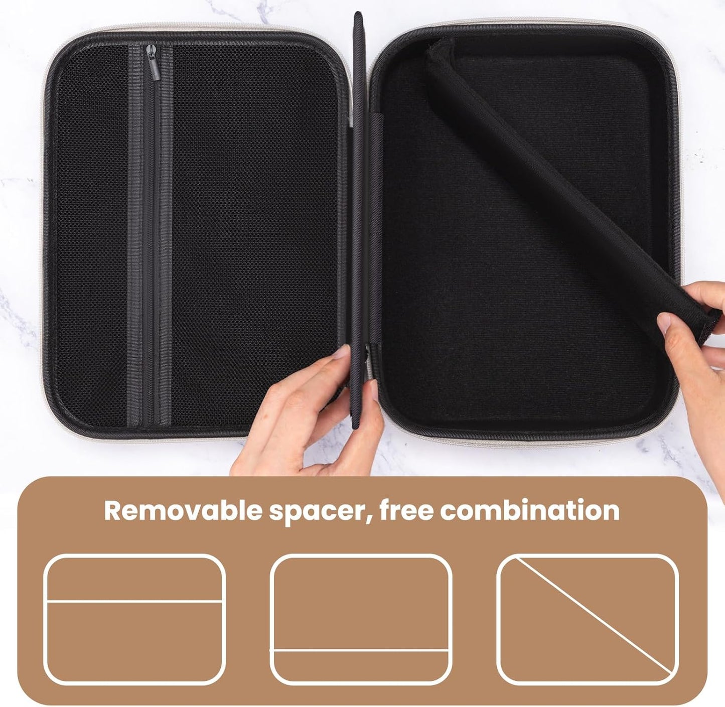 Noverlife Hair Clipper Guard Blades Holder Case, Barber Guard Blades Storage Bag for 20 Metal Clipper Guards Hard Blade Storage Travel Case, Protective Stylist Carrying Case for Grooming Blade