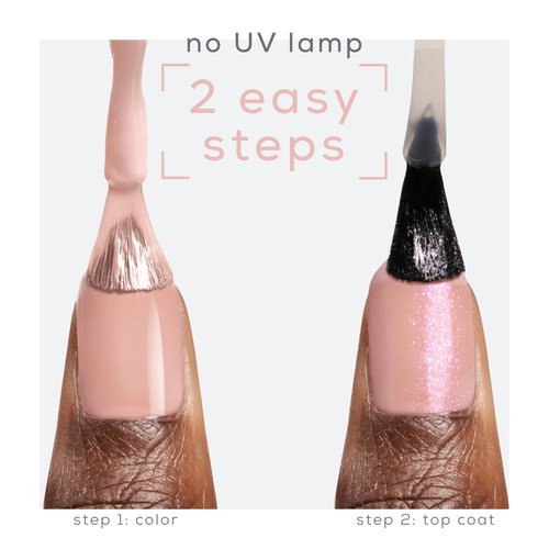 essie Gel Couture Gel-like Nail Polish, Vegan, Metallic Glaze Top Coat Nail Polish, Blushed Metal, 0.46 fl oz