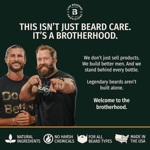 Live Bearded Beard Oil - Premium All-Natural Jojoba for Dry Skin | 1 Fl Oz | 1880 Scent: Bourbon, Bitters, Citrus