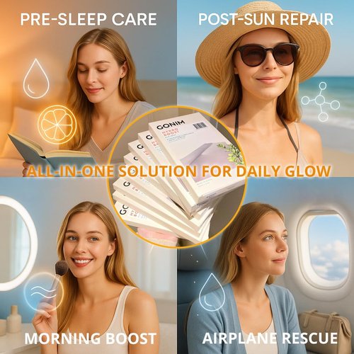 GONIM Face Mask - Hydrating Korean Skincare with Hyaluronic Acid & Vitamin C | 5-Pack 30ml