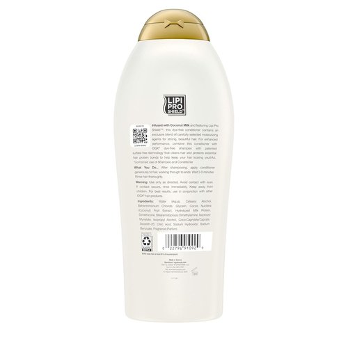OGX Nourishing + Coconut Milk Conditioner - Hydrating Formula for Soft, Moisturized Hair | 25.4 fl. oz, Paraben-Free