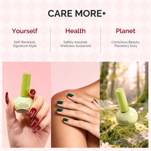 MelodySusie Gel Nail Polish Set - Highly Pigmented HEMA-Free Formula | 6 Macaron Colors in Gift Box