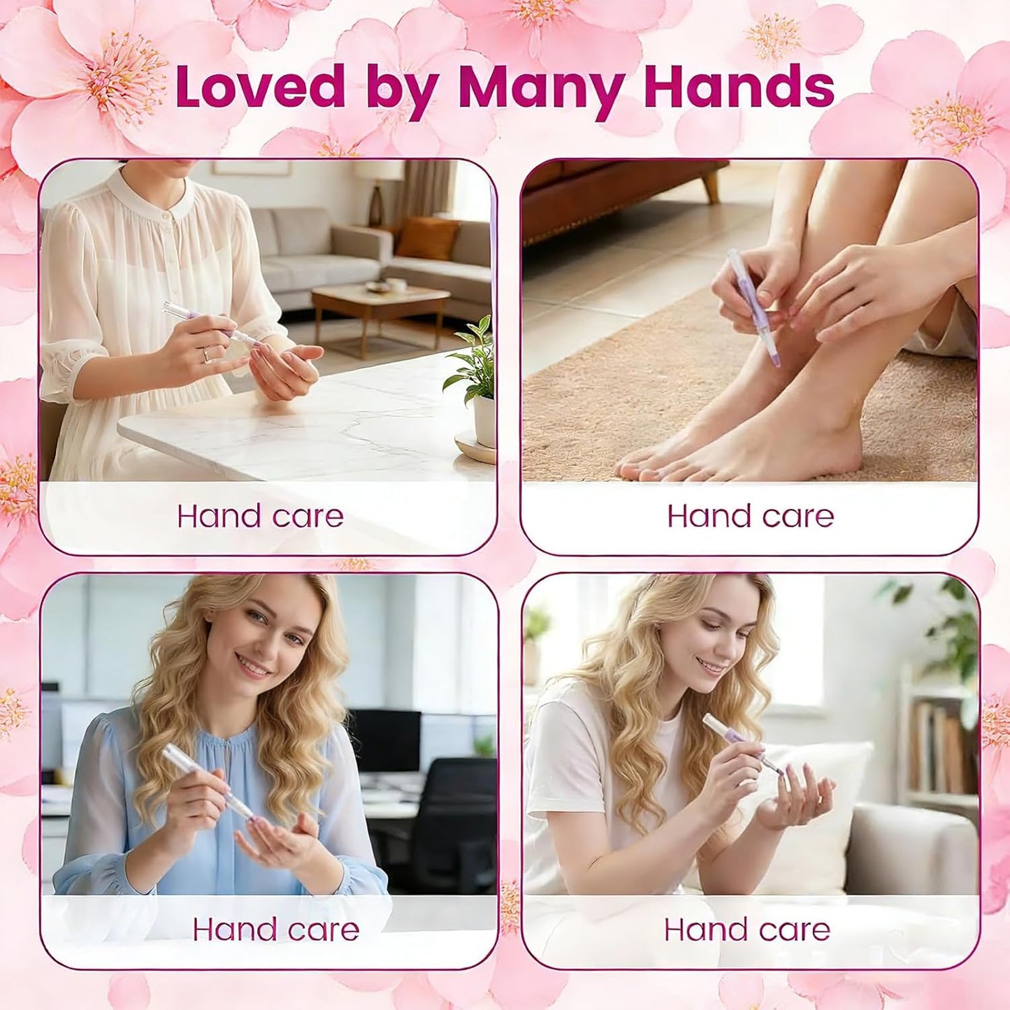 Cuticle Oil Pusher Pen (2 Pack) - Ceramic Cuticle Oil for Dry Nails & Cuticles, No Leak Travel Size Cuticle Pusher Pen, Moisturizing Nail Care Treatment for DIY Manicure & Salon Use