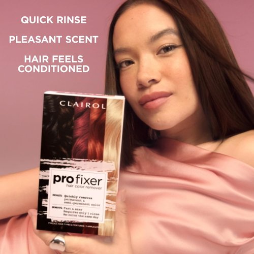 Clairol Pro Fixer Hair Color Remover Kit - Effortlessly Remove Permanent & Non-Permanent Color | Quick Rinse Solution