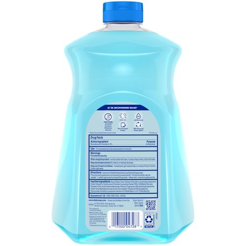 Dial Antibacterial Defense Liquid Hand Soap + Aloe, Spring Water Scent, 52 Fl Oz Hand Soap Refill (Pack of 3), Dermatologist-Tested, Gentle Formula