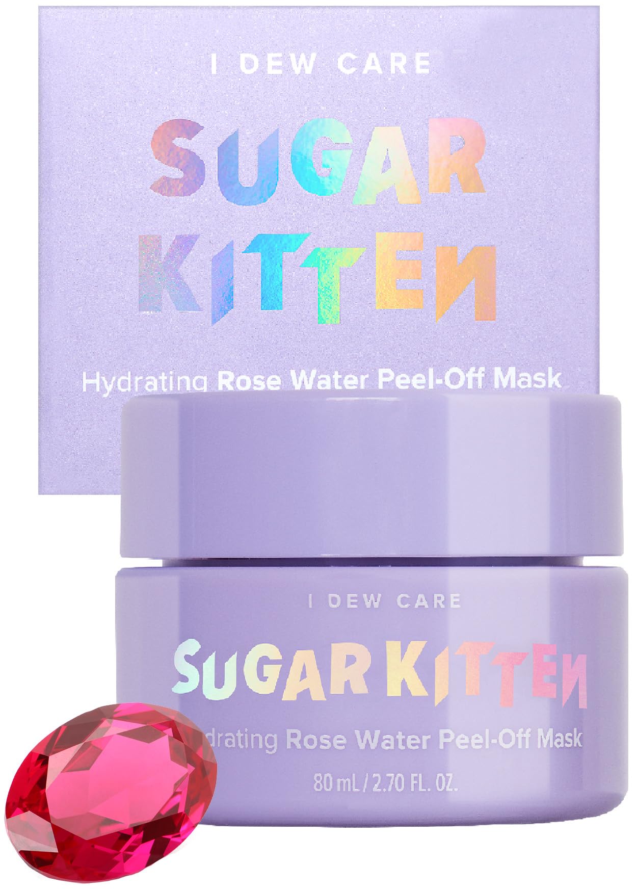 I DEW CARE Peel-off Mask - Sugar Kitten | Hydrating Face Mask For Dry Skin with Hyaluronic Acid, 2.70 Fl Oz