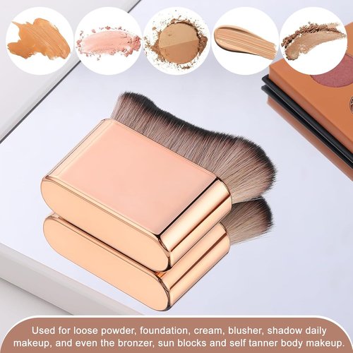 KINGMAS Self Tanner Brush - Soft Vegan Kabuki Makeup Brush for Flawless Tanning & Blending