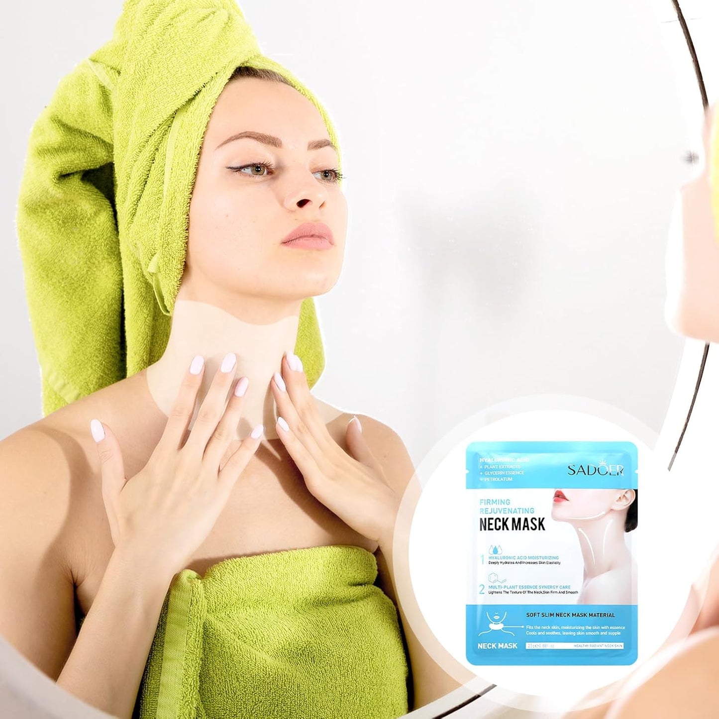 Skiennix Neck Wrinkle Patches - Hydrating Moisturizing Smile Line Pads | 12 Pcs for Skincare