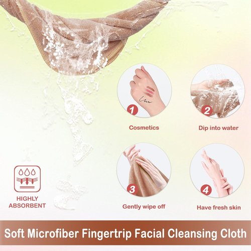 Nugilla Makeup Remover Cloth - Reusable Microfiber Towels, Fast-Drying 12x12 Inch, 6 Pack in Brown