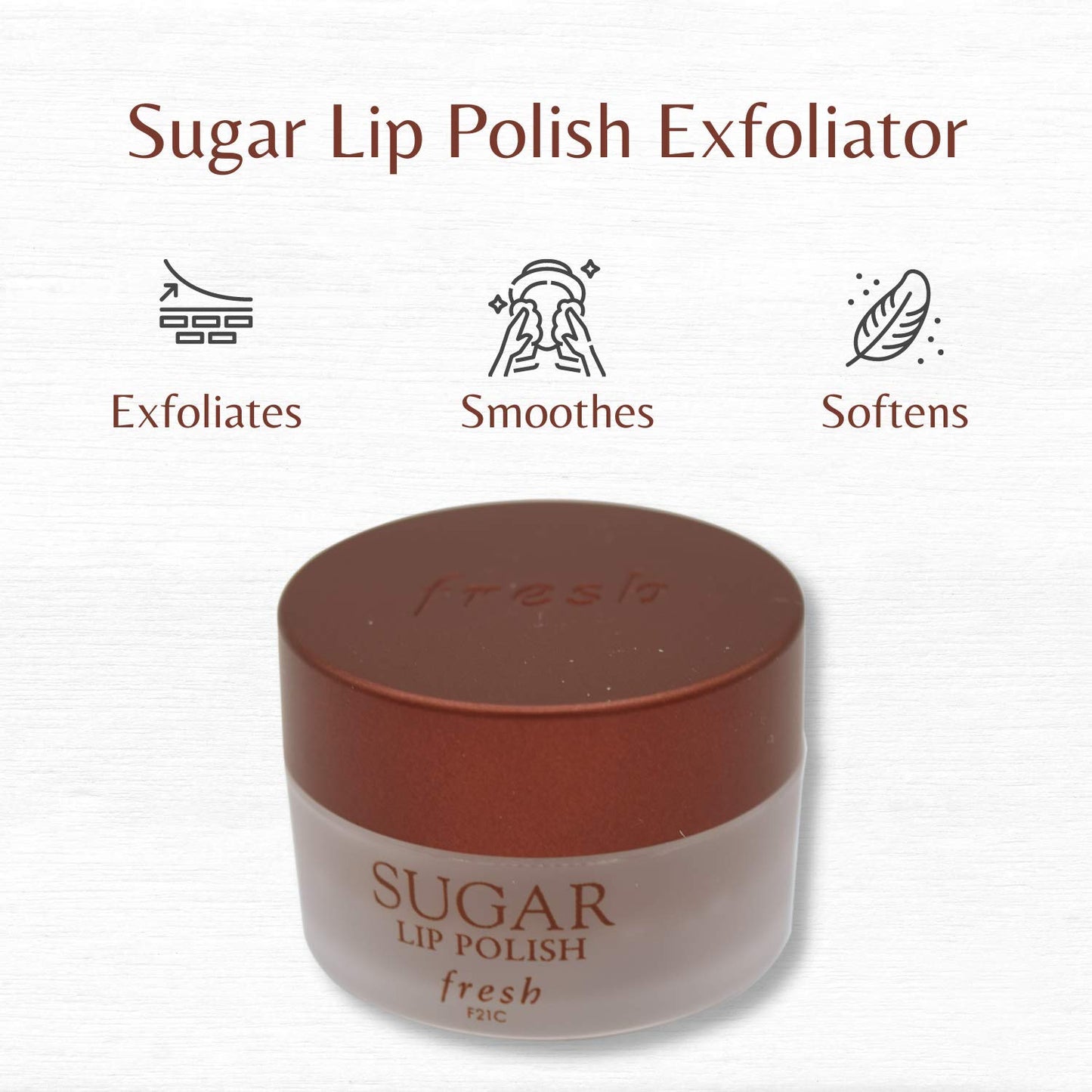 Fresh Sugar Lip Polish Exfoliator - Gentle Exfoliating Scrub Lip Care, Natural Exfoliation Treatment for Rough and Dry Lips