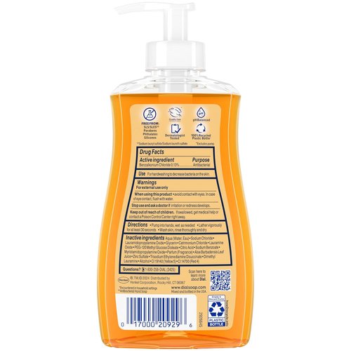 Dial Antibacterial Liquid Hand Soap - Aloe Gold Scent, 11 Fl Oz (Pack of 4) | Gentle Dermatologist-Tested Formula