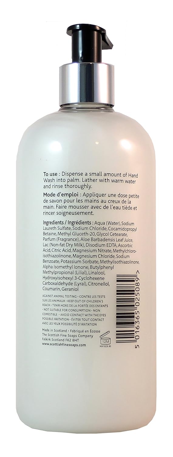 Scottish Fine Soaps Au Lait Liquid Hand Wash - Nourishing Formula | XLARGE 500ml (17.5 oz)