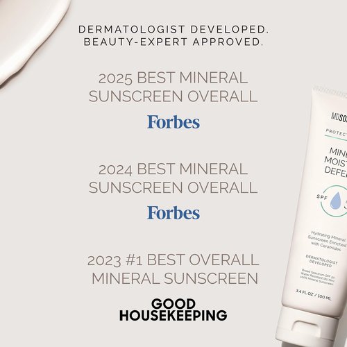 MDSolarSciences Mineral Moisture Defense SPF 50 Sunscreen - Hydrating Protection for Body & Face