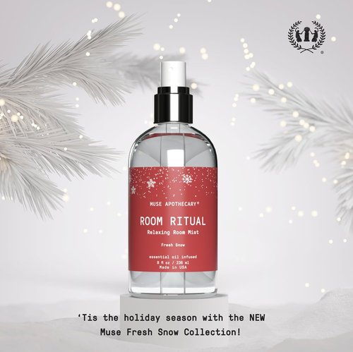 Muse Apothecary Room Ritual - Aromatic Room Spray with Natural Essential Oils | 8 oz, Fresh Snow, 2 Pack