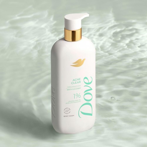 Dove Acne Clear Serum Body Wash - Salicylic Acid Formula for Troubled Skin | 18.5 Fl Oz