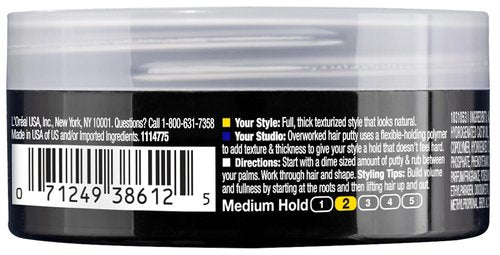 L'Oreal Paris Studio Line Overworked Hair Putty - Flexible Hold & Texture, 1.7 oz.