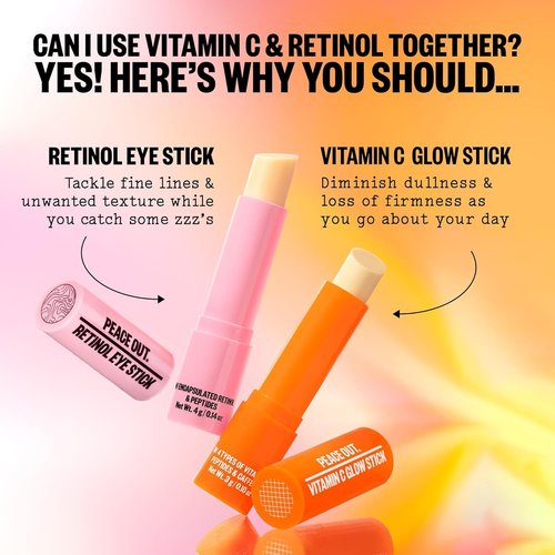 Peace Out Retinol Eye Stick - Hydrating Under Eye Treatment for Fine Lines & Wrinkles | 0.14 oz