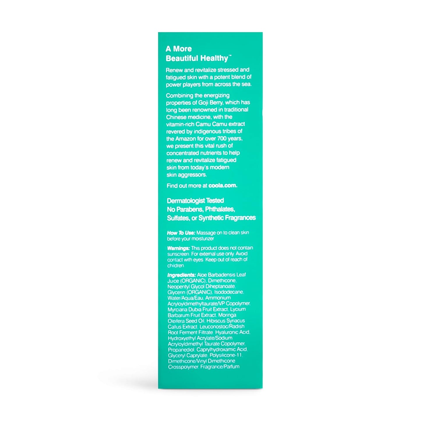 COOLA Organic Vital Rush Serum - Dermatologist Tested Skin Renewal with Vitamin C & Hyaluronic Acid | 1 Fl Oz
