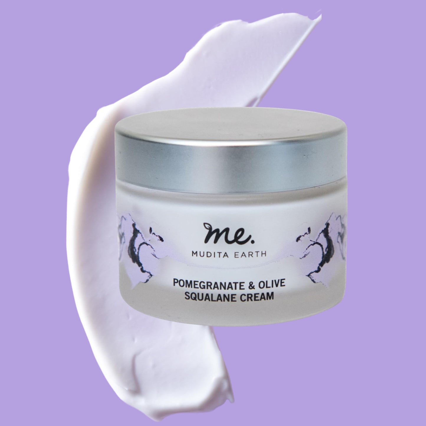 Mudita Earth Pomegranate & Olive Anti Aging Skin Cream, Rich Moisturizer for Aging and Dry Skin, Pure Glow Cream with Hyaluronic Acid, Squalane for Dark Spots & Hyperpigmentation