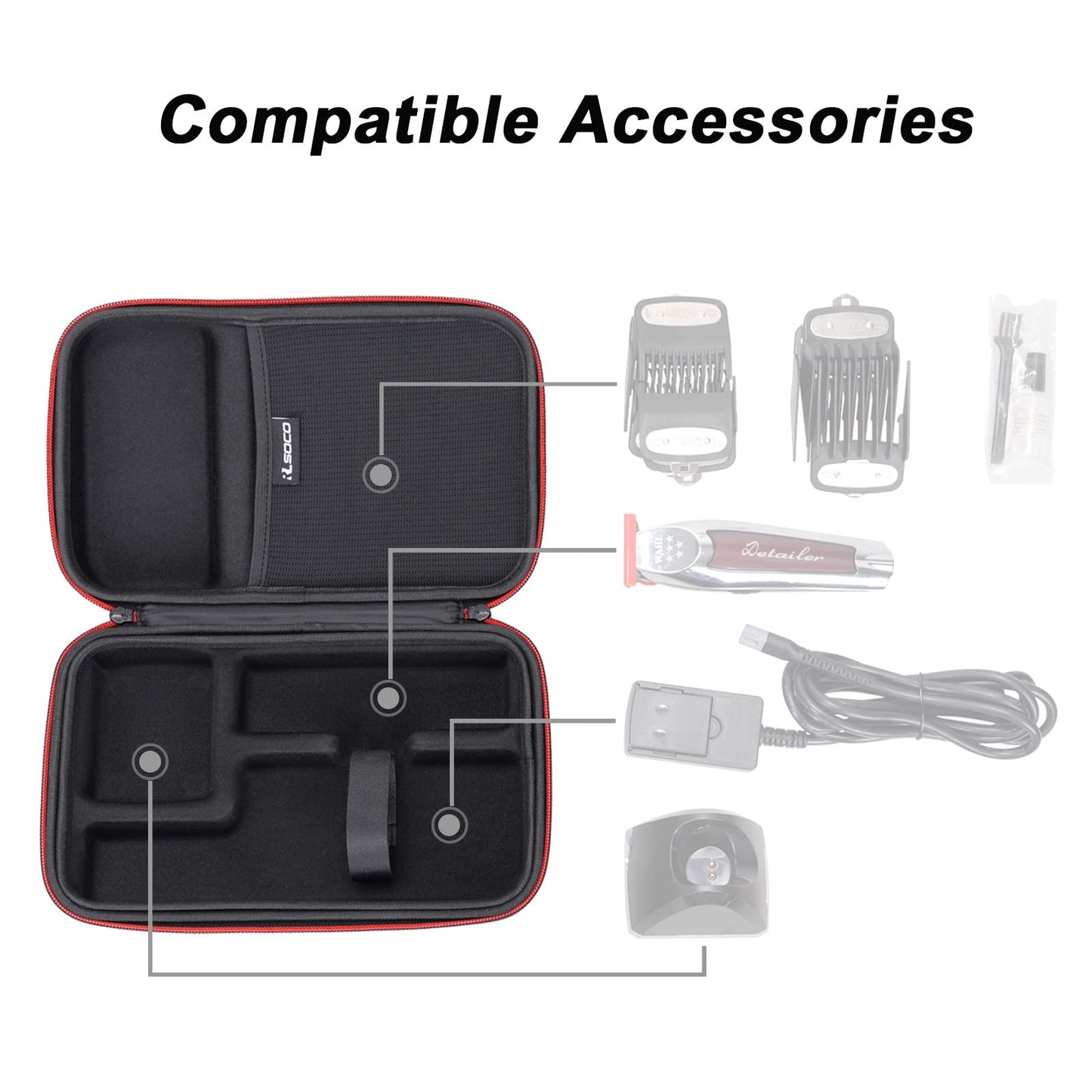 RLSOCO Hard Case for Wahl Professional Cordless Detailer Li (Case Only)