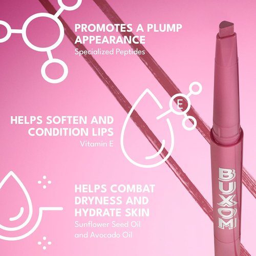 BUXOM Power Line Lip Liner - Long-Lasting Waterproof Pencil with Peptides & Vitamin E - Matte Finish