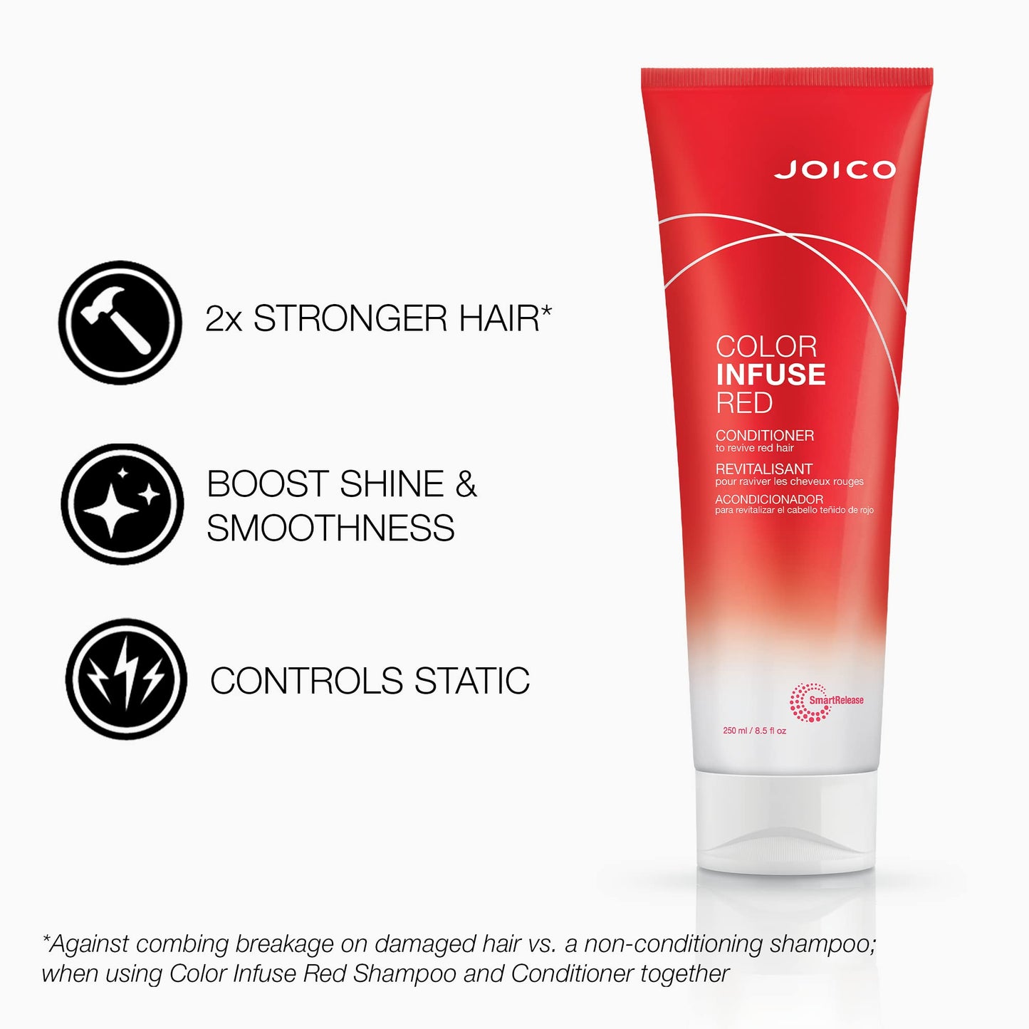 Joico Color Infuse Red Conditioner, 8.5 Fl Oz, Nourishes, Protects and Revives Vibrancy of Red Hair