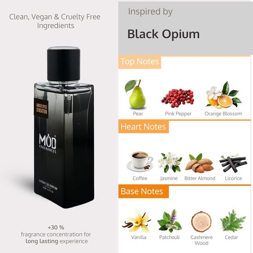 Mod Fragrances Amber Spice Sensation Perfume - Long Lasting Women's Fragrance | 50ml Extrait De Parfum