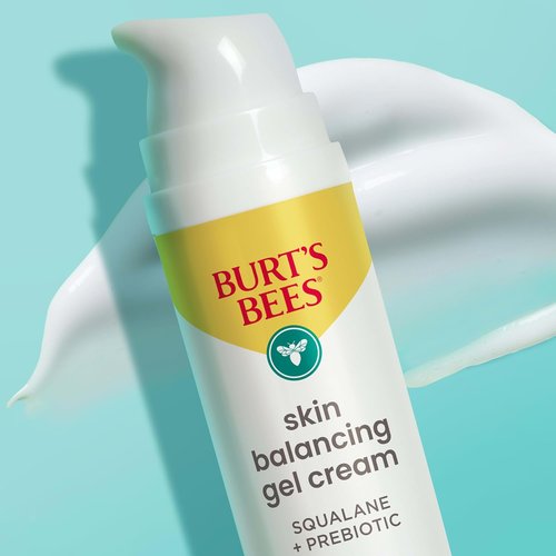 Burt's Bees Gel Moisturizer - Clear & Balanced Skin Balancing Cream with Squalane & Prebiotic, 1.8 oz.