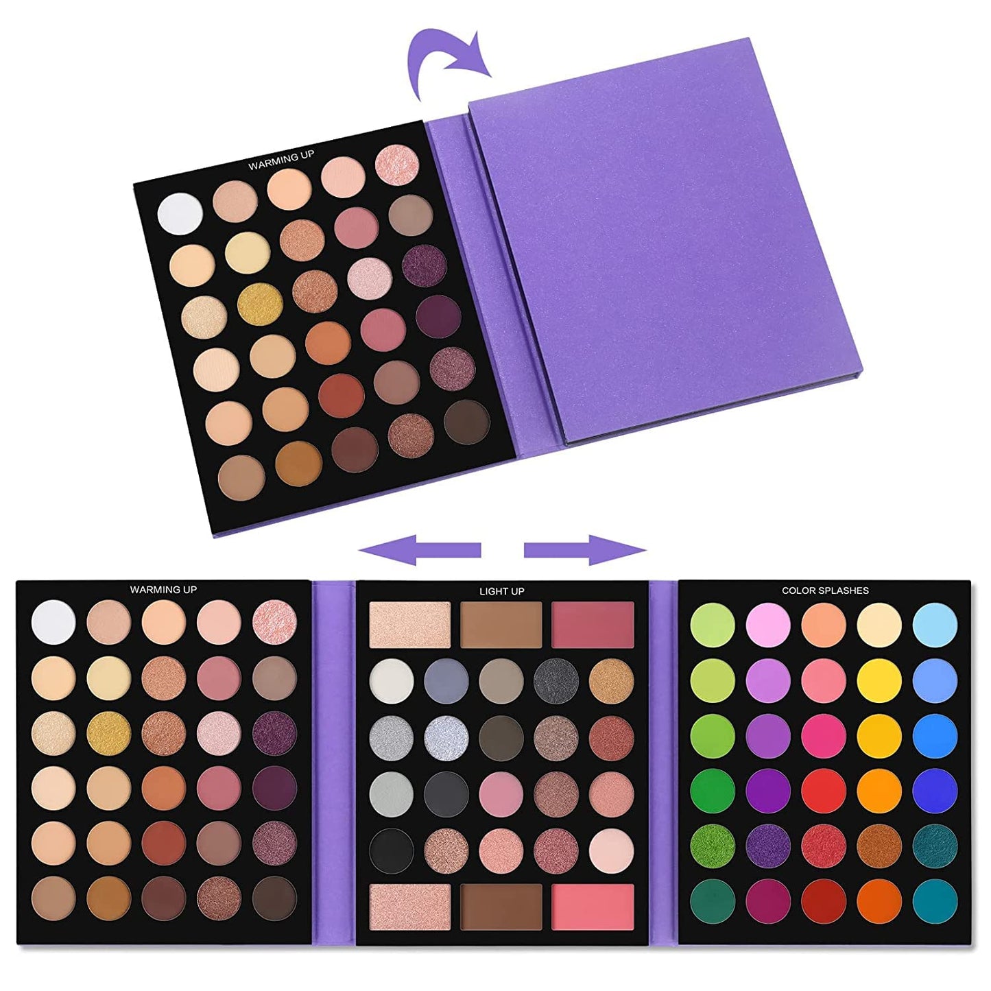 UCANBE 86 Colors Nude Eyeshadow Palette - Long Lasting, Highly Pigmented with 15 Makeup Brushes Set