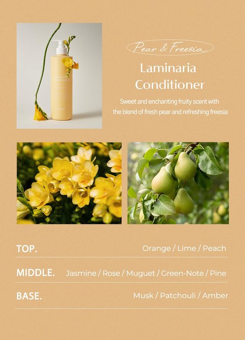 Laferme Laminaria Conditioner - Hydrating & Smoothing Formula for Damaged Hair | 16.9 Fl Oz, Pear & Freesia