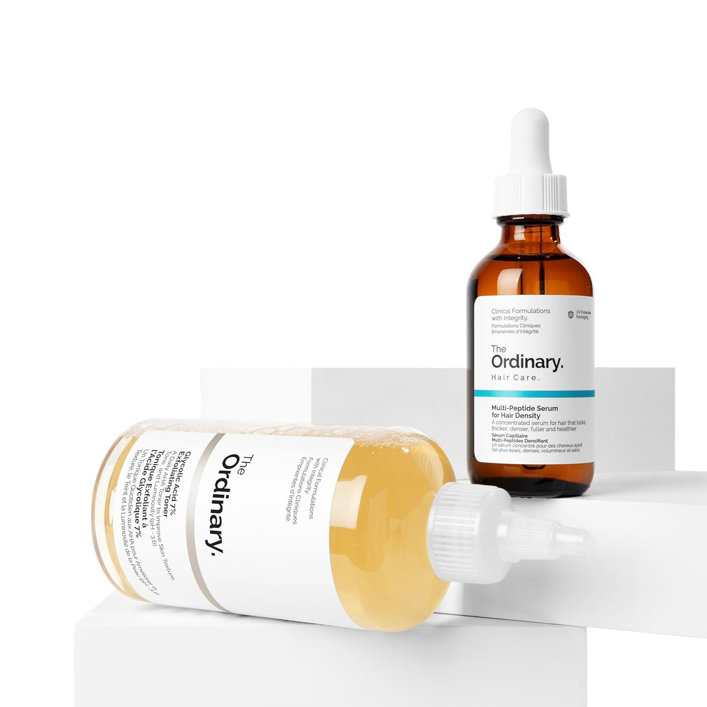 The Ordinary Haircare Set - Glycolic Acid 7% Exfoliating Toner & Multi-Peptide Serum for Density
