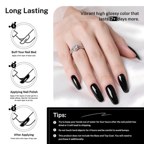 OpenLive 16.5ml Nail Polish Quick Drying Black White Red Pink Bule Collection Gifts for Women