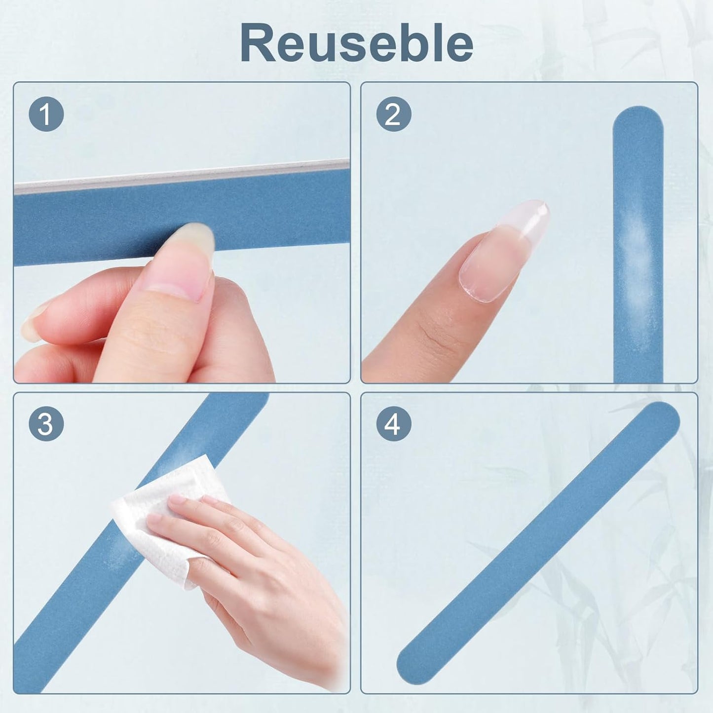 Skiennix Nail File Kit - 10PCS Double-Sided 240/240 Grit Emery Boards for Manicure & Pedicure