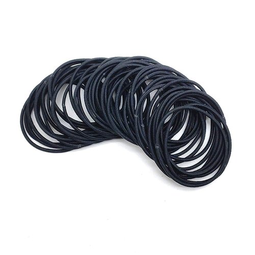 300 Pieces Black No Crease Girls Hair Ties, Hair Bands ,Bulk Elastics Ponytail Holders Ties for Thick Heavy and Curly Hair