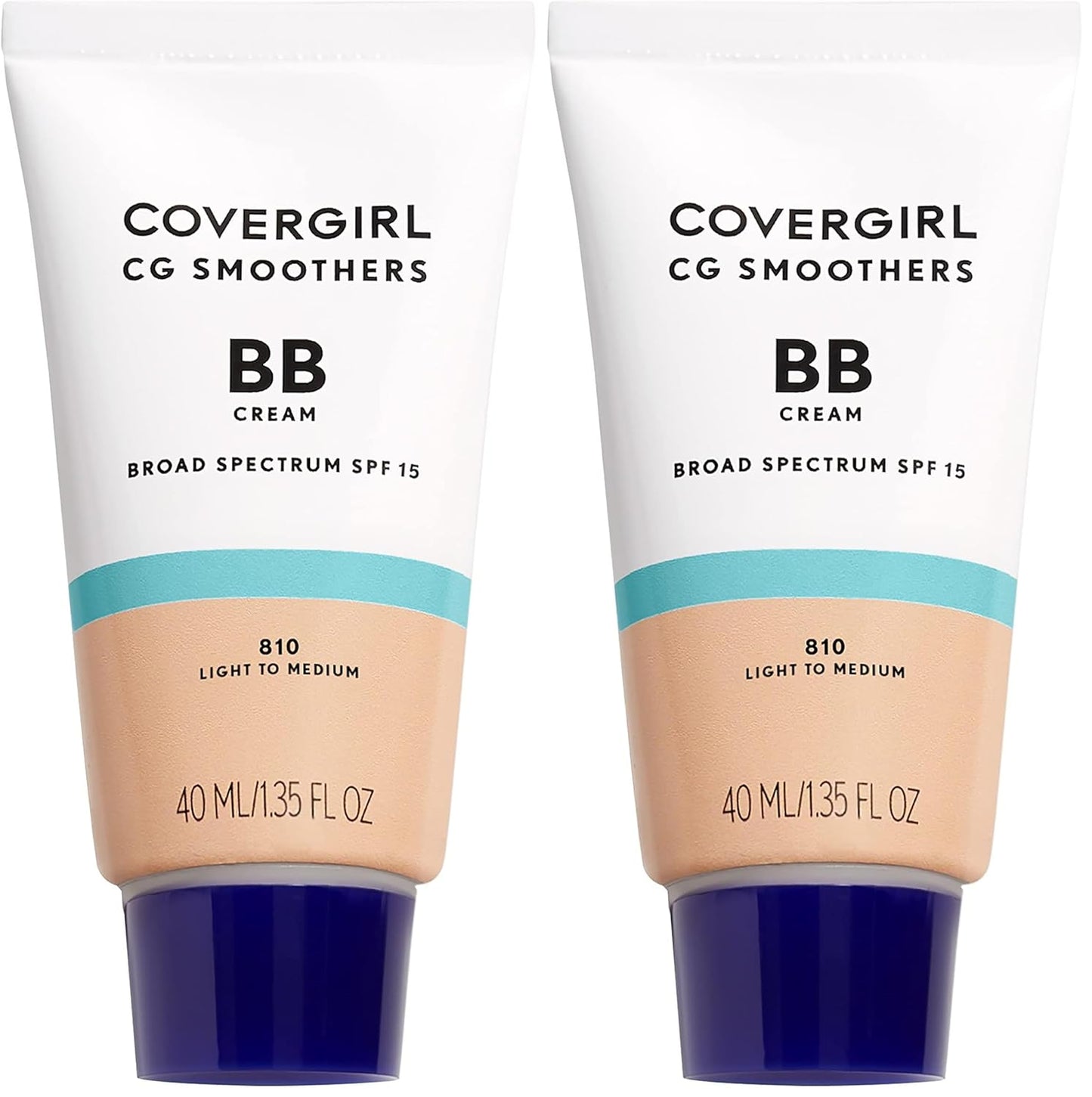 COVERGIRL Smoothers Lightweight BB Cream, 1 Tube (1.35 Ounce), Light to Medium 810 Skin Tones, Hydrating BB Cream with SPF 21 Sun Protection (Packaging May Vary) (Pack of 2)