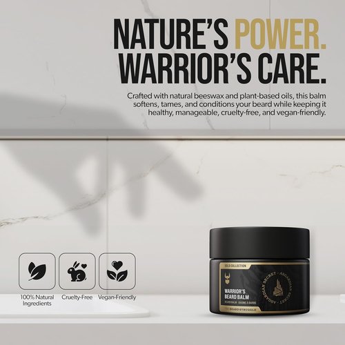 Beard Struggle Warrior’s Beard Balm - Non-Greasy, Low-Hold Formula with Cologne-Grade Fragrance | 50g