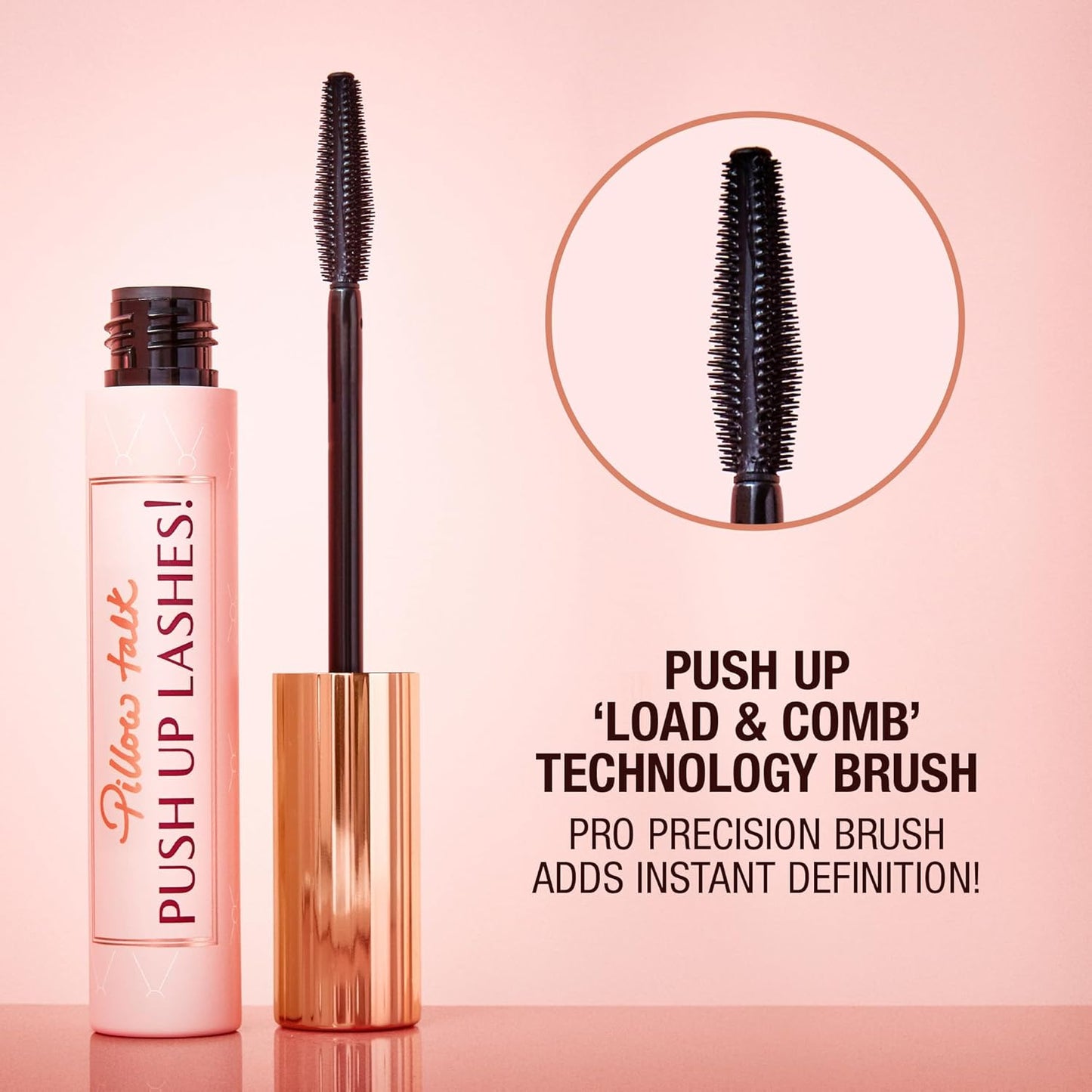 Charlotte Tilbury Pillow Talk Push Up Lashes Mascara - 24HR Lengthening & Volume Boost - Smudge-Proof Dream Pop