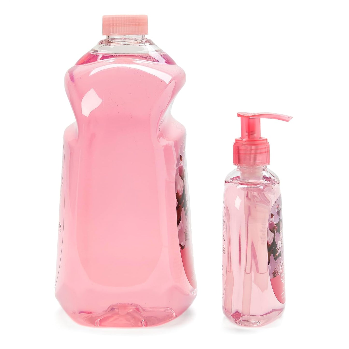 Simple Pleasures Premium Hand Soap Refills - Cherry Blossom Scent | 7.9 oz Bottle & 59 oz Jumbo Refill