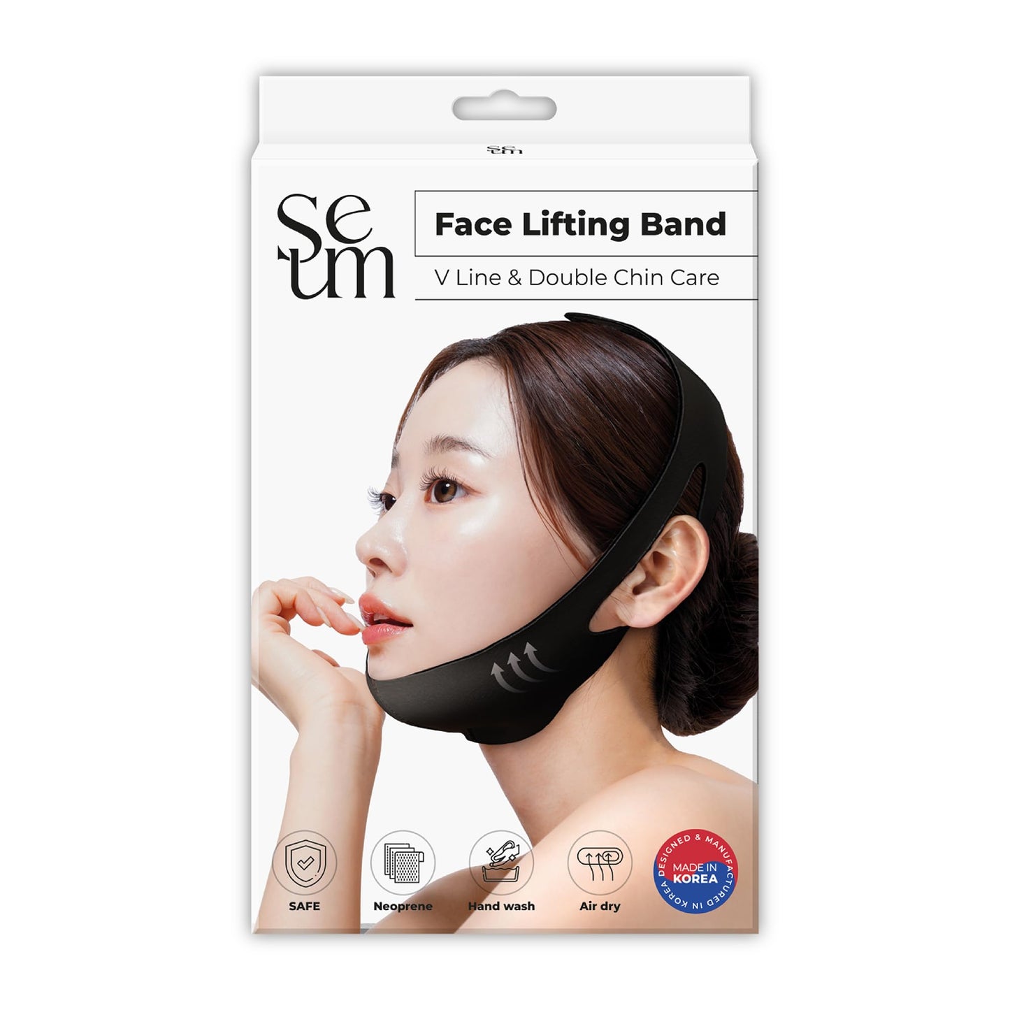 SEUM K-Beauty Korean V Line Lifting Band – Double Chin Strap,Face Lift Device,Jawline Shaper, V Line Lifting Mask,Jaw strap,Chin strap for sleeping,Best Face lifting device,Facelift device