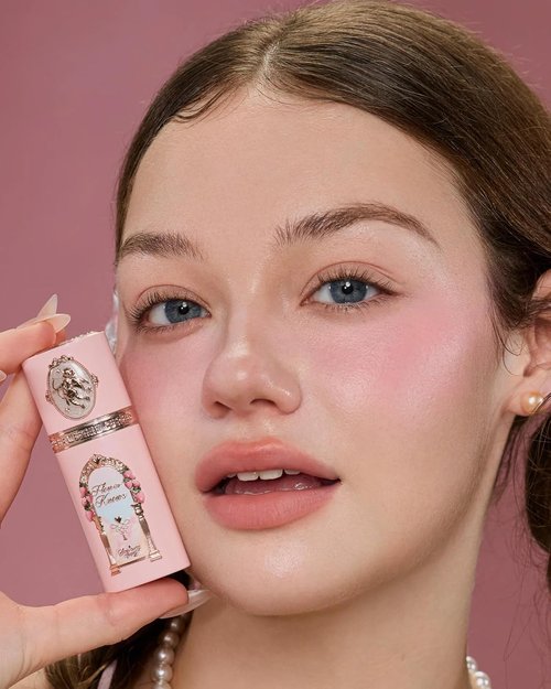 Flower Knows Strawberry Cupid All Day Glow Liquid Blush - Hydrating, Sweat & Water-Resistant Baby Pink Makeup | 0.25 Fl Oz