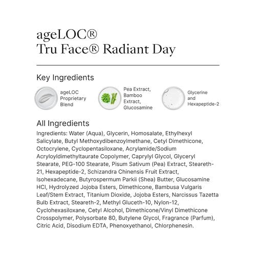 Nu Skin ageLOC Tru Face Radiant Day - Lightweight Daily Moisturizer With SPF 22 | Peptide & Botanical Blend | 1.0 fl oz