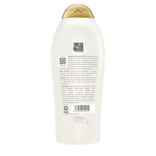 OGX Nourishing + Coconut Milk Shampoo - Hydrating Formula for Soft, Moisturized Hair | 25.4 fl. oz