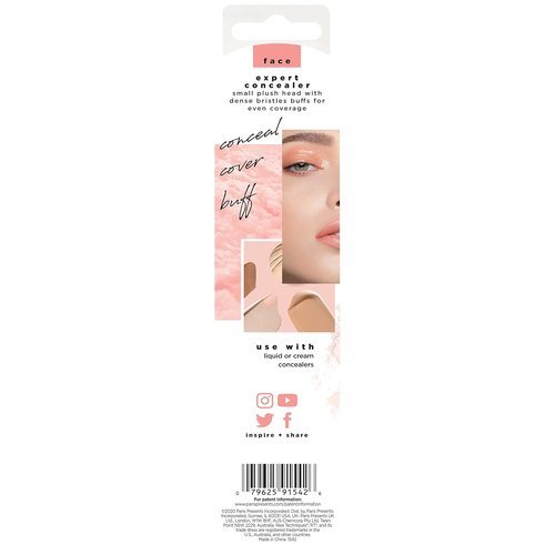 Real Techniques Expert Concealer Brush - Ultra Plush Synthetic Taklon Bristles & Extended Ferrules
