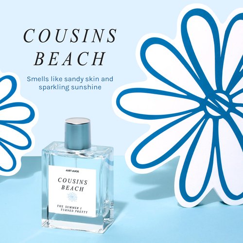 Just Juice - The Summer I Turned Pretty Cousins Beach - Beachy, Creamy Coconut and Vanilla Perfume for Women and Men - 3.4 oz