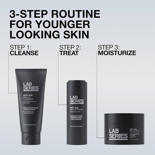 Lab Series Men's Max LS Anti-Age Cream - Powerful Anti-Aging Face Lotion for Men - Reduces Fine Lines & Wrinkles
