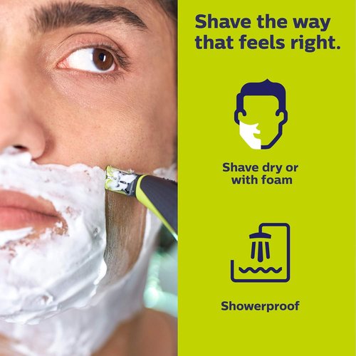 Philips OneBlade Hybrid Electric Trimmer & Shaver - Versatile Grooming Tool, QP2520