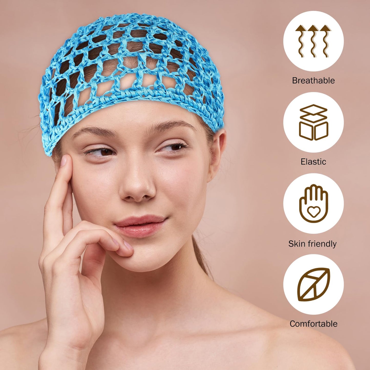 FOMIYES 12pcs Mesh Hair Net Womens Wigs Hairpieces for Women Mesh Weaving Net Snoods for Women Mesh Hair Ornament Knit Snood Hat Cap Cover Short Hair Net Elasticity Fabric Woman